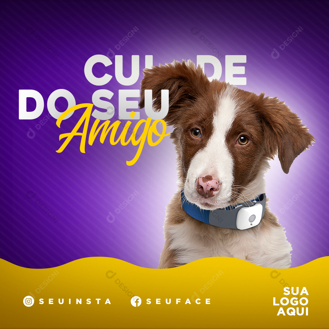 Petshop Social Media Veterinário PSD Editável Cachorro