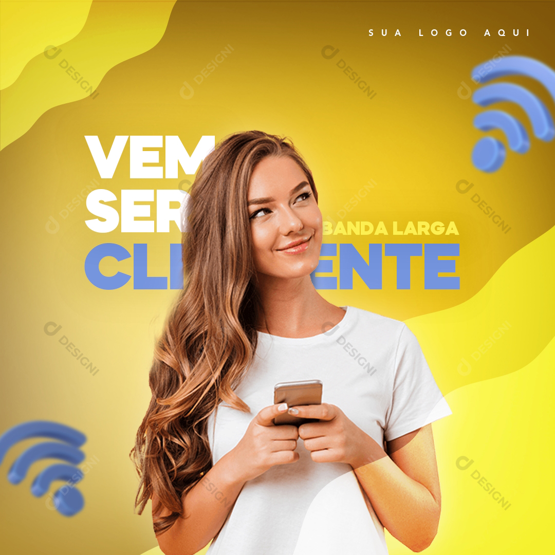 Social Media PSD Provedor de Internet Telecom Editável