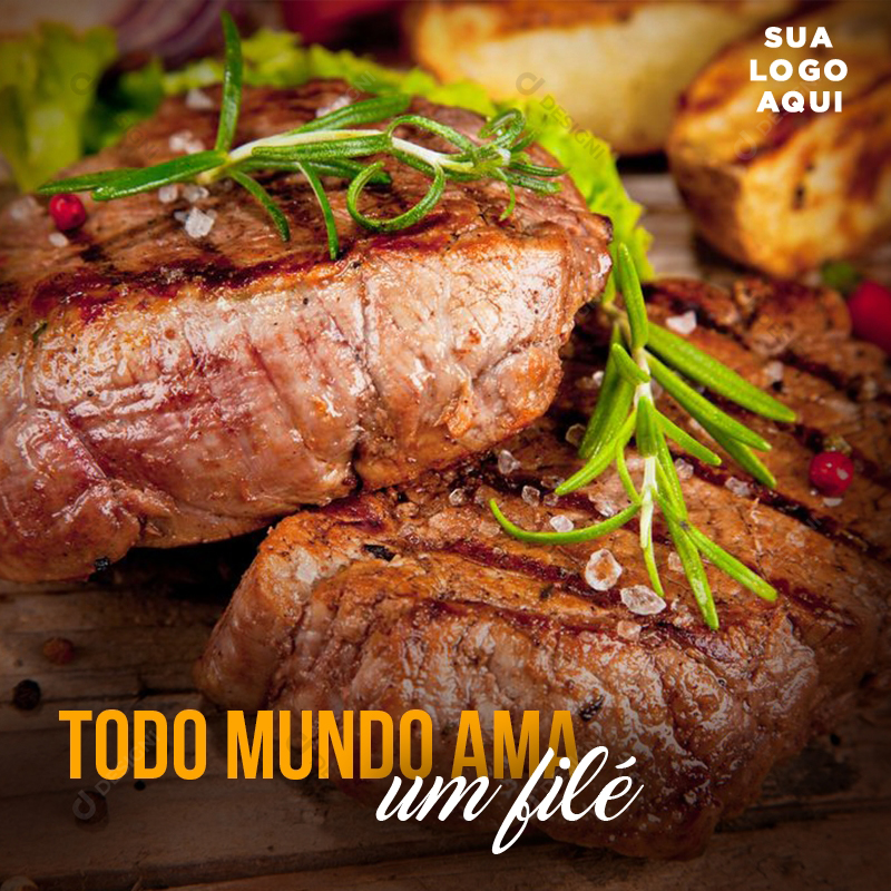 Restaurante Carne PSD Churrasco Açougue Social Media