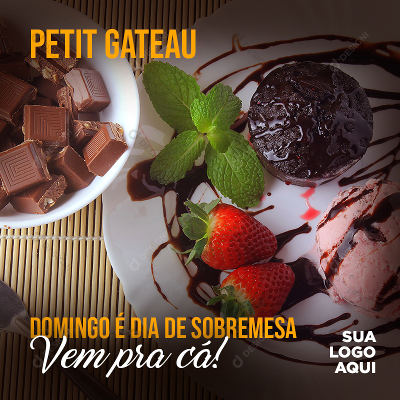 Restaurante Sobremesa PSD Social Media Comida