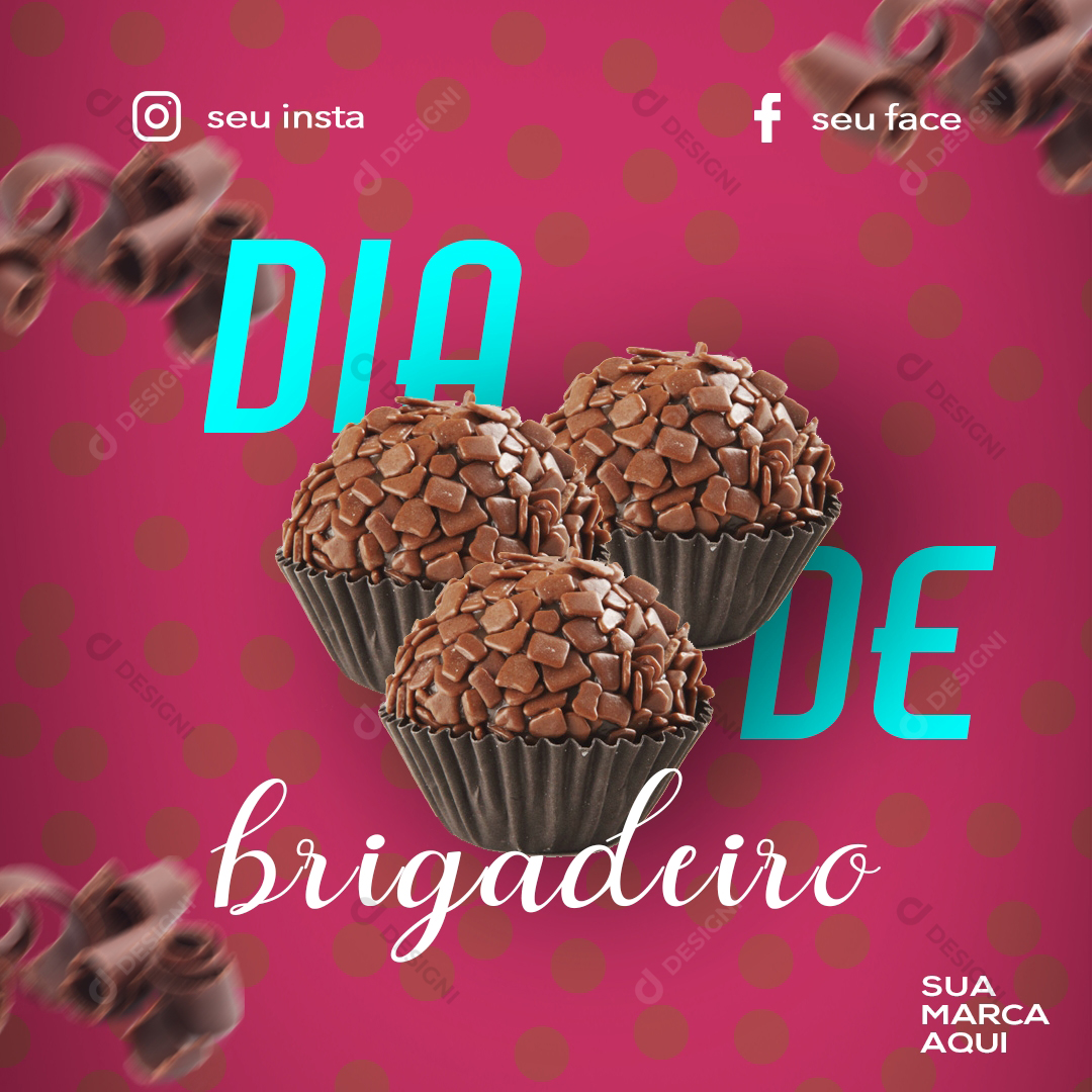 PSD Brigadeiro Social Media Chocolate Doce Editável Comida