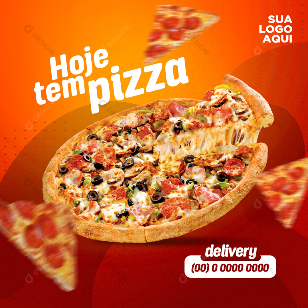 Pizzaria Delivery Comida Social Media PSD Editável