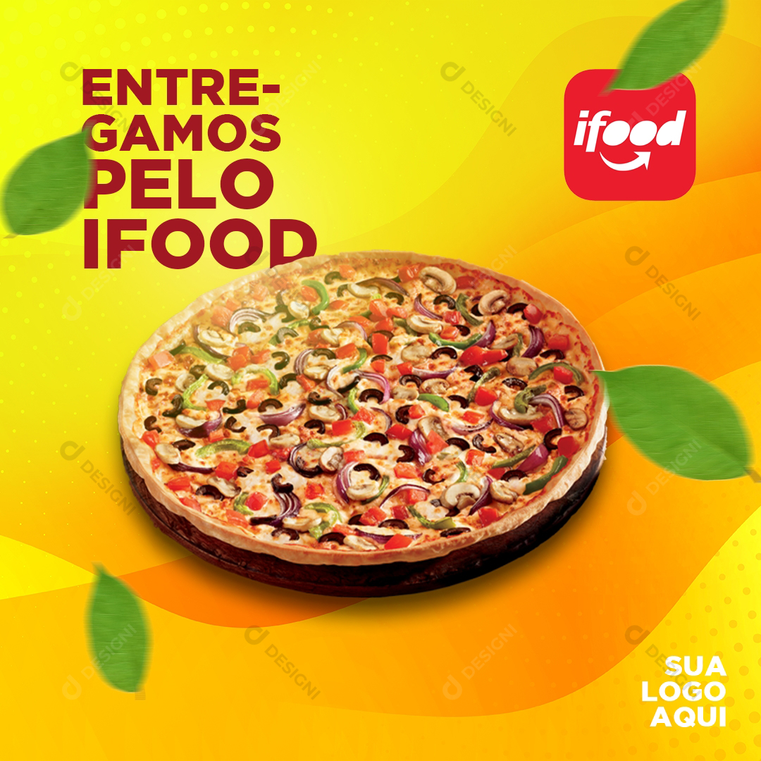 Social Media PSD Ifood Pizzaria Delivery Comida