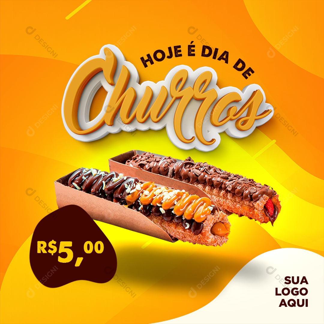 Churros Social Media PSD Editável Comida