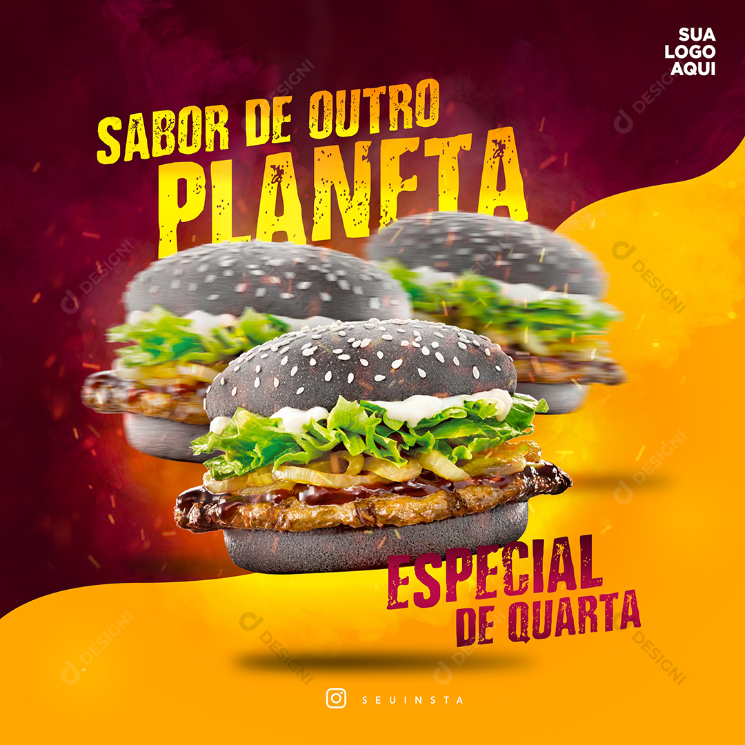 Hambúrguer Social Media PSD Comida Hamburgueria