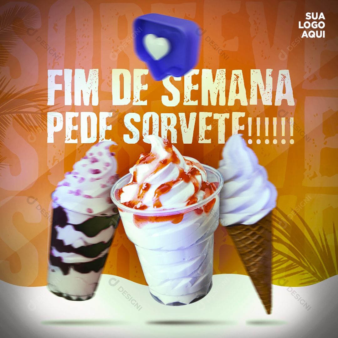 Sorveteria PSD Social Media Editável