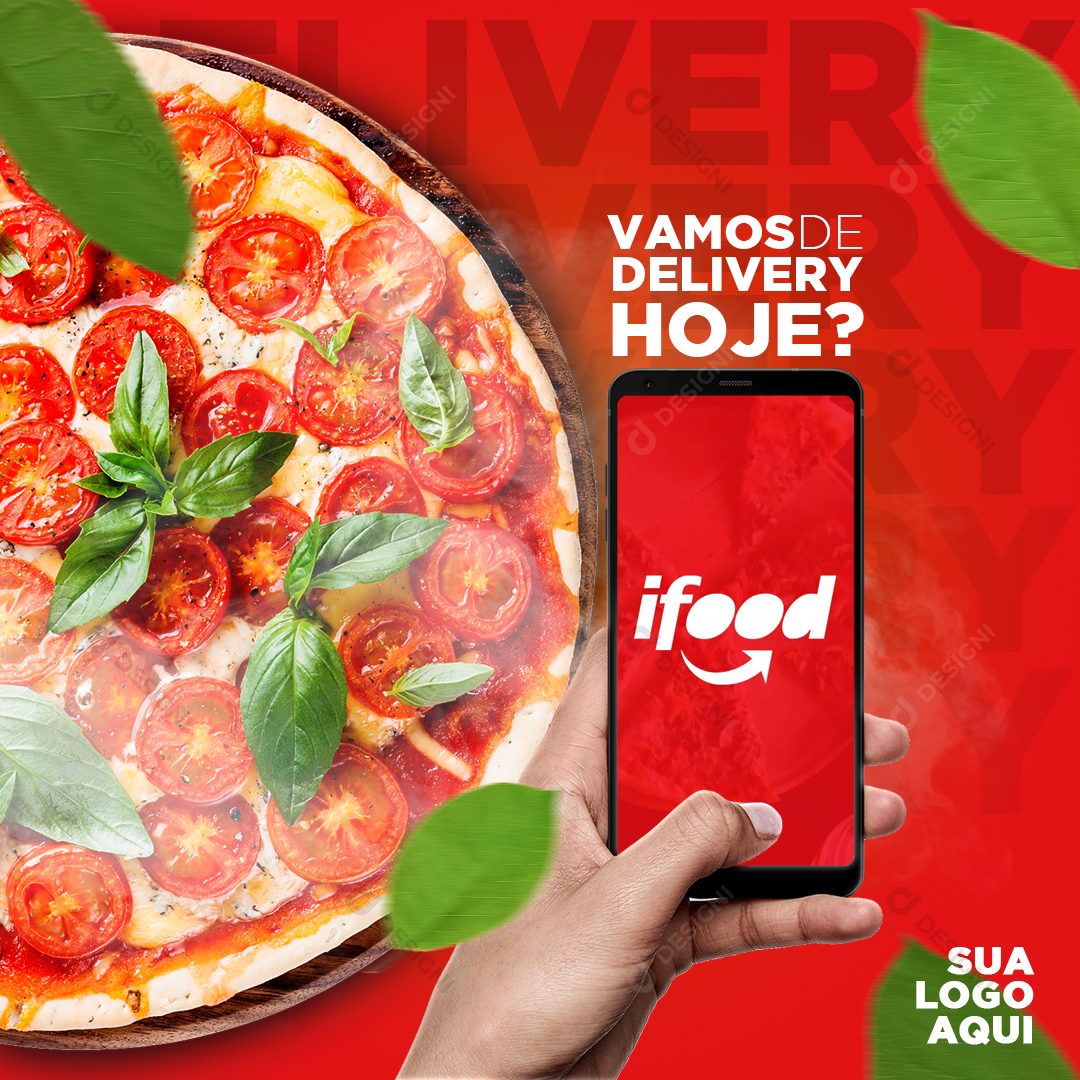 Delivery Pizzaria Ifood PSD Editável Comida