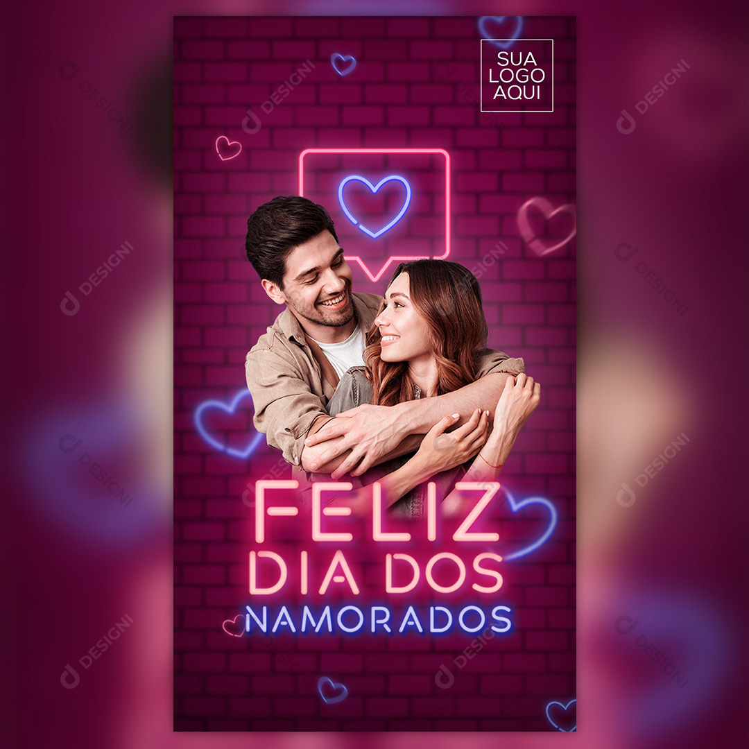 Social Media PSD Feliz dia Dos Namorados Casal Stories