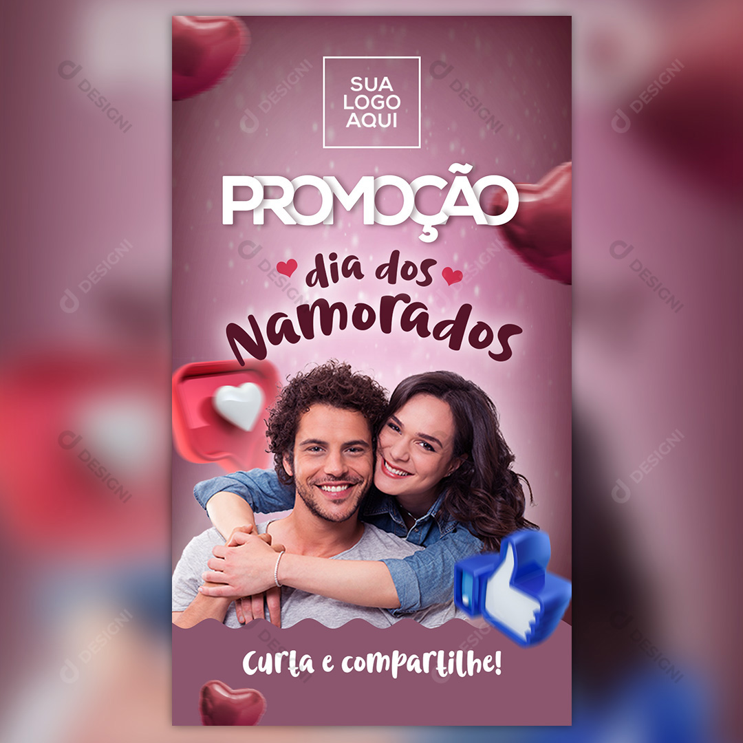 Promoção dia Dos Namorados Social Media PSD Casal Stories