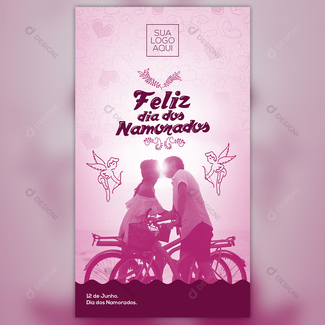 Social Media PSD Feliz dia Dos Namorados Casal Stories
