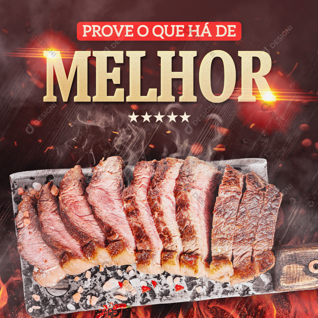 Churrasco Social Media PSD Churrascaria Carne Açougue Picanha Restaurante