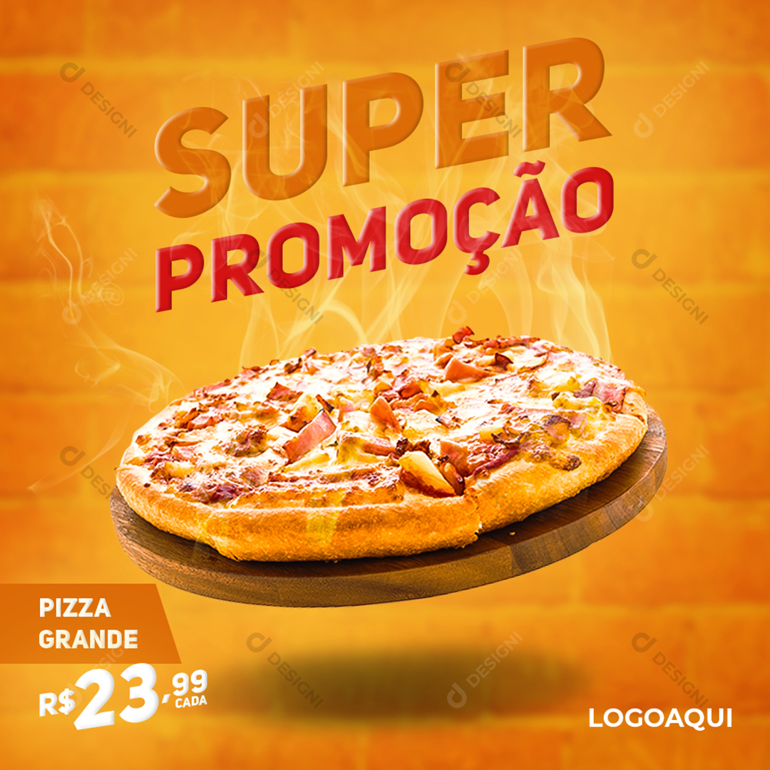 Social Media PSD Promoção Pizzaria Editável