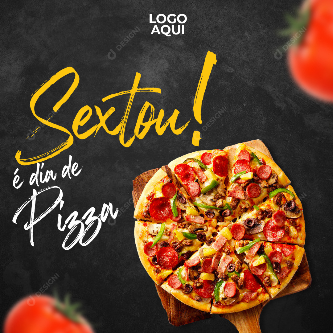 Social Media Pizzaria PSD Editável Sextou Photoshop