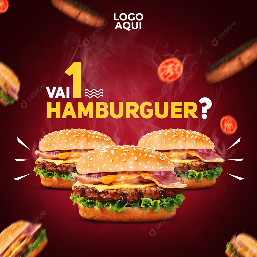 Social Media Hambúrguer Hamburgueria PSD Editável