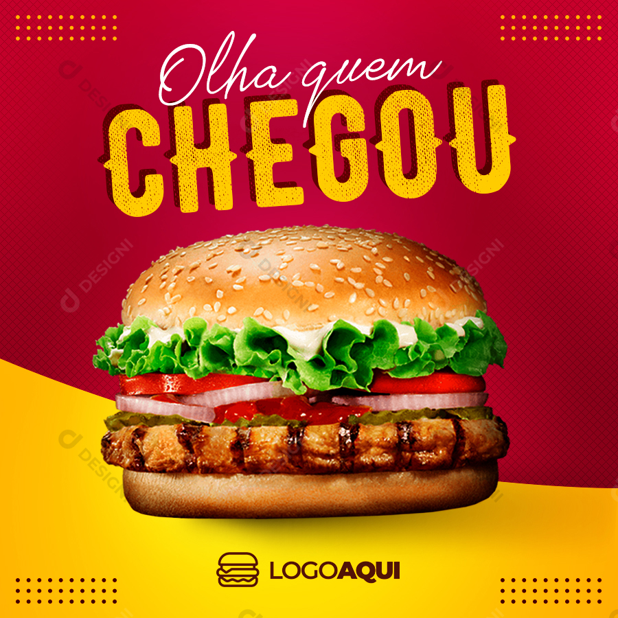 Hamburgeria PSD Social Media Post Editável Hamburguer Comida