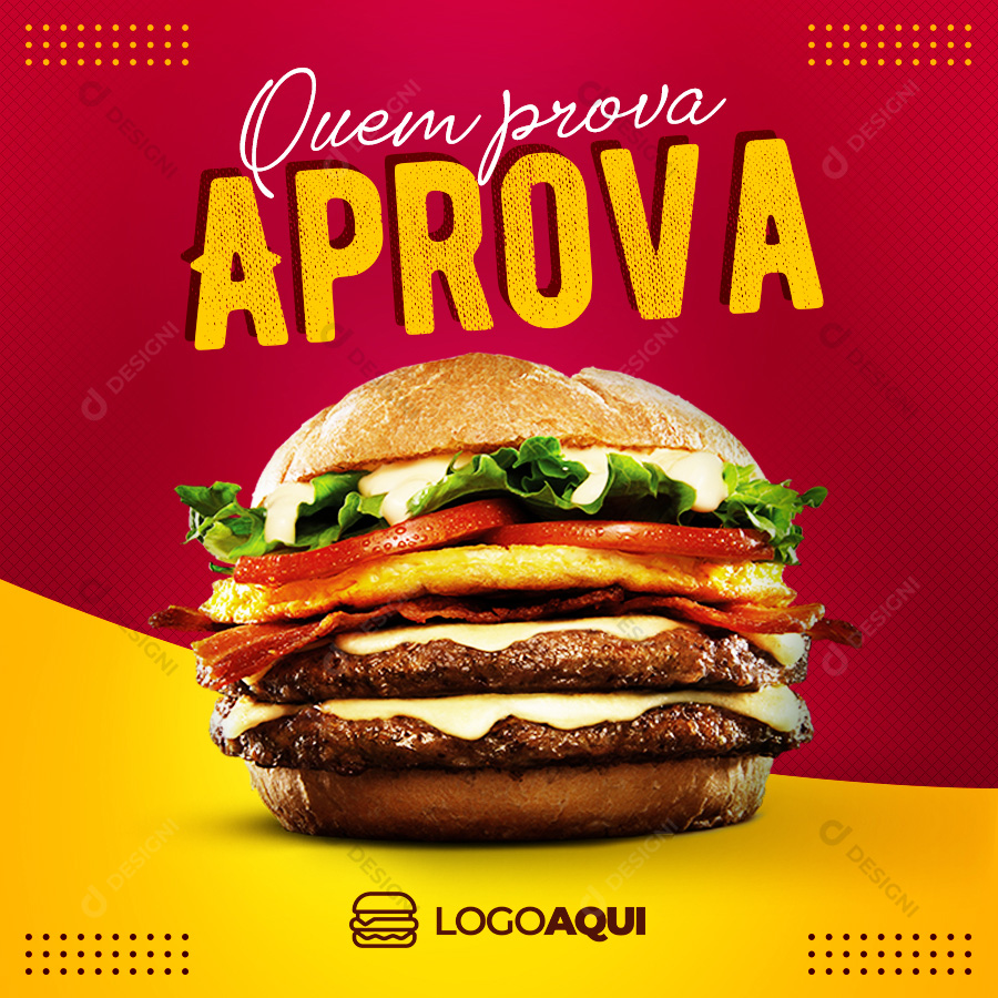 Hamburgeria PSD Social Media Editável Hamburguer Comida Post