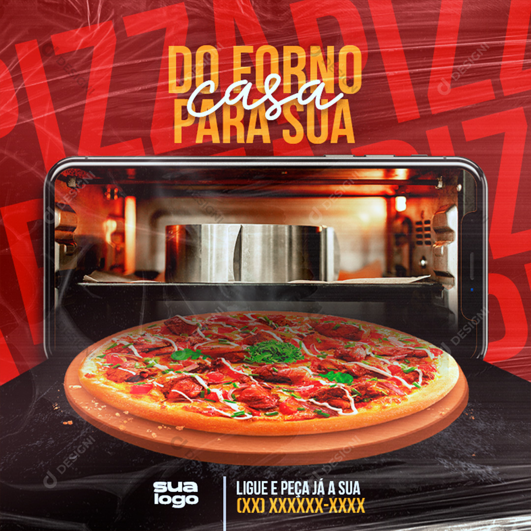 Social Media PSD Editável Pizza Pizzaria Comida