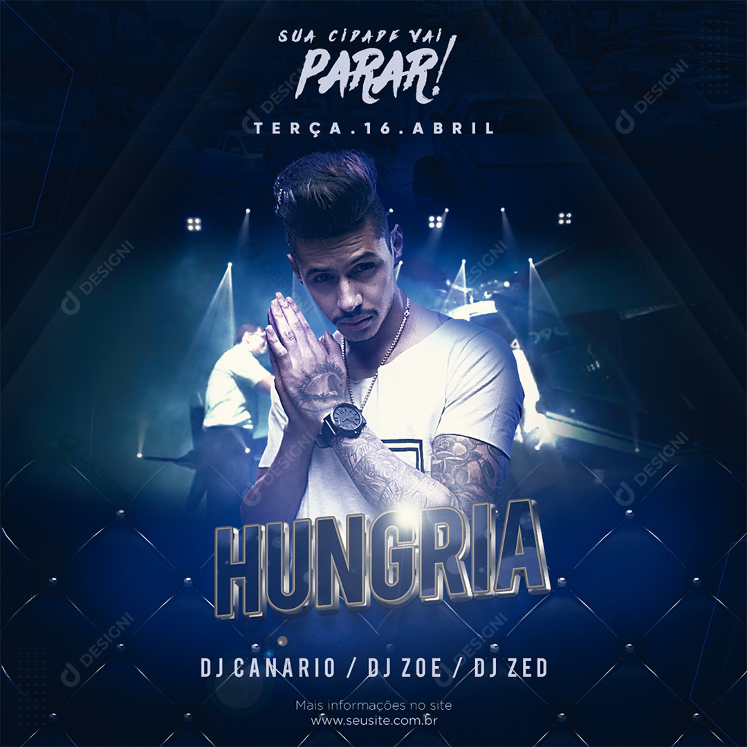 Social Media PSD Festas Eventos Shows Baladas DJ Editável Photoshop