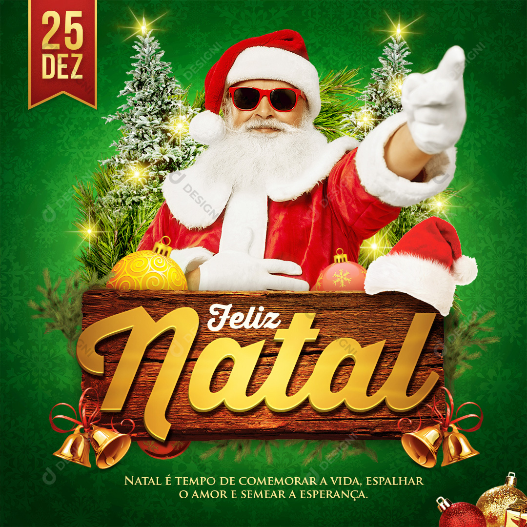 Social Media PSD Post Feliz Natal Editável Photoshop