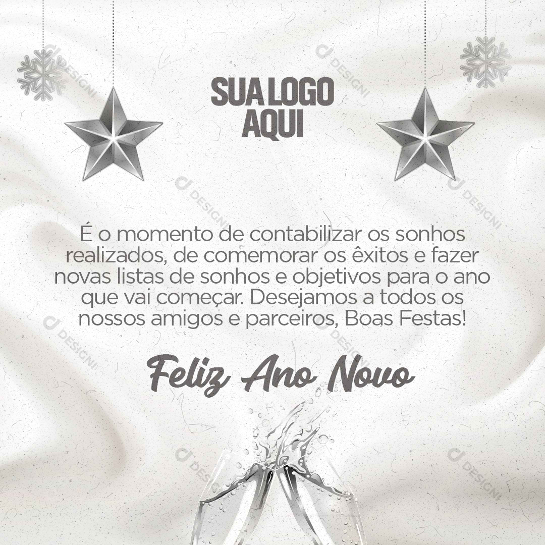 Social Media PSD Feliz Ano Novo Editável