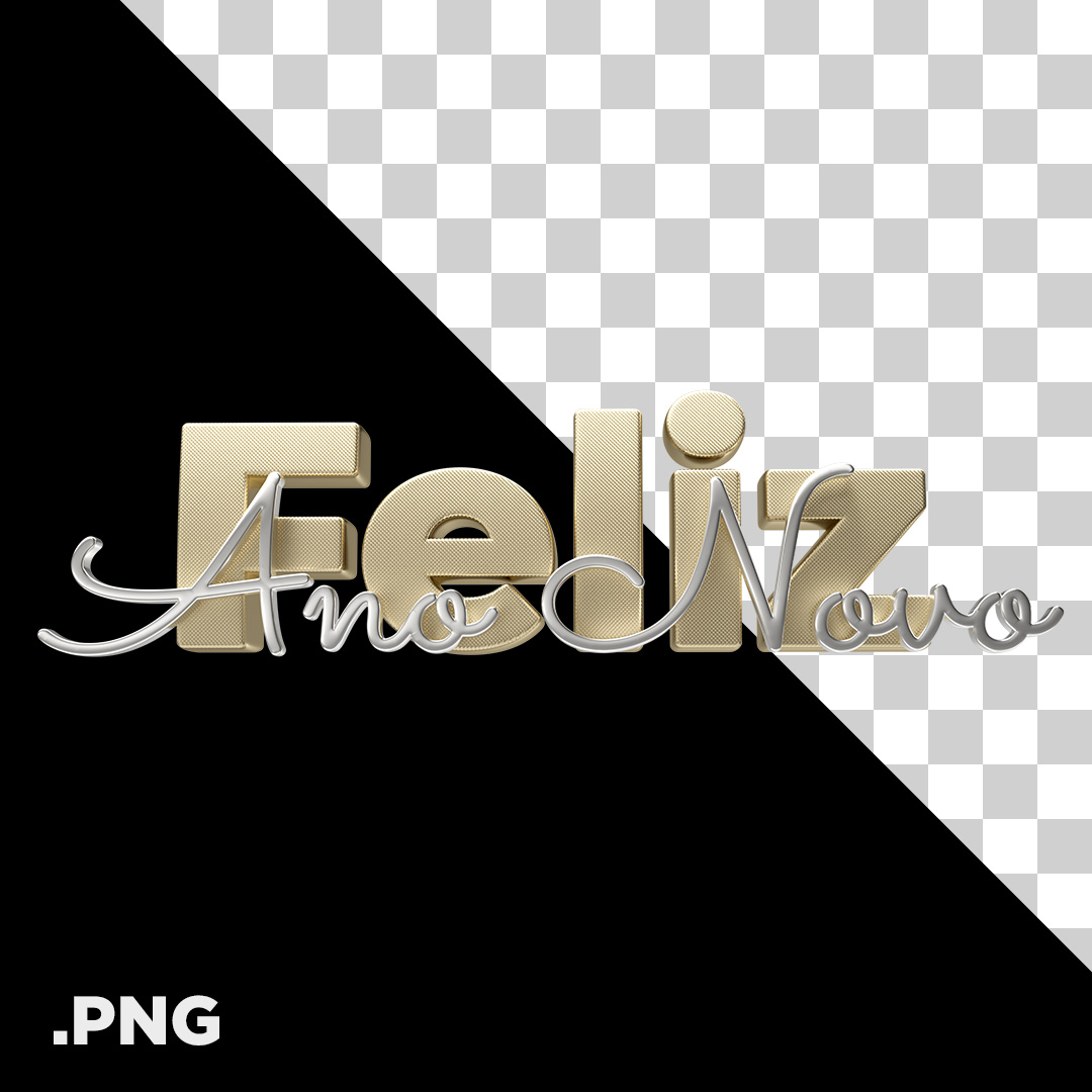 Feliz Ano Novo PNG Transparente Sem Fundo 3D
