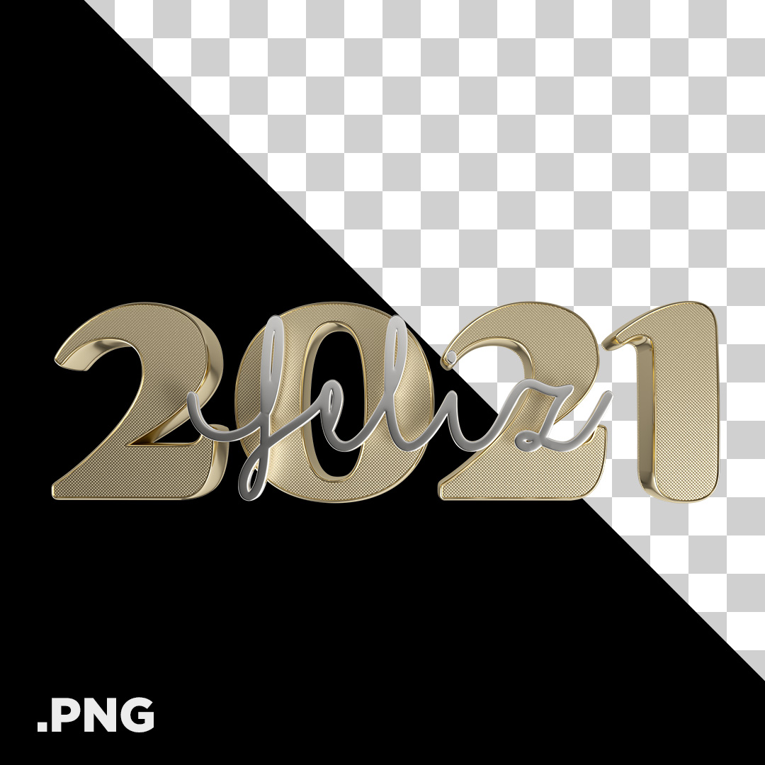 Feliz 2021 PNG Transparente Sem Fundo 3D