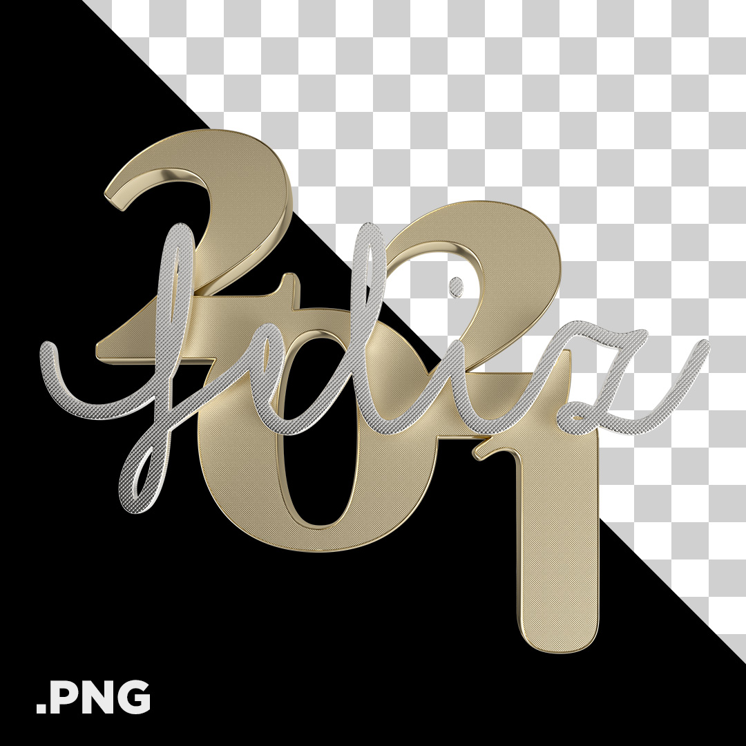 Feliz 2021 PNG Transparente Sem Fundo 3D