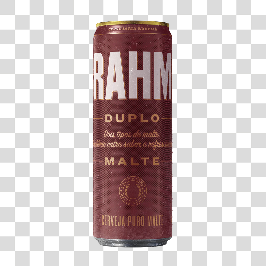 Latinha de Cerveja Brahma Duplo Malte PNG Transparente Sem Fundo