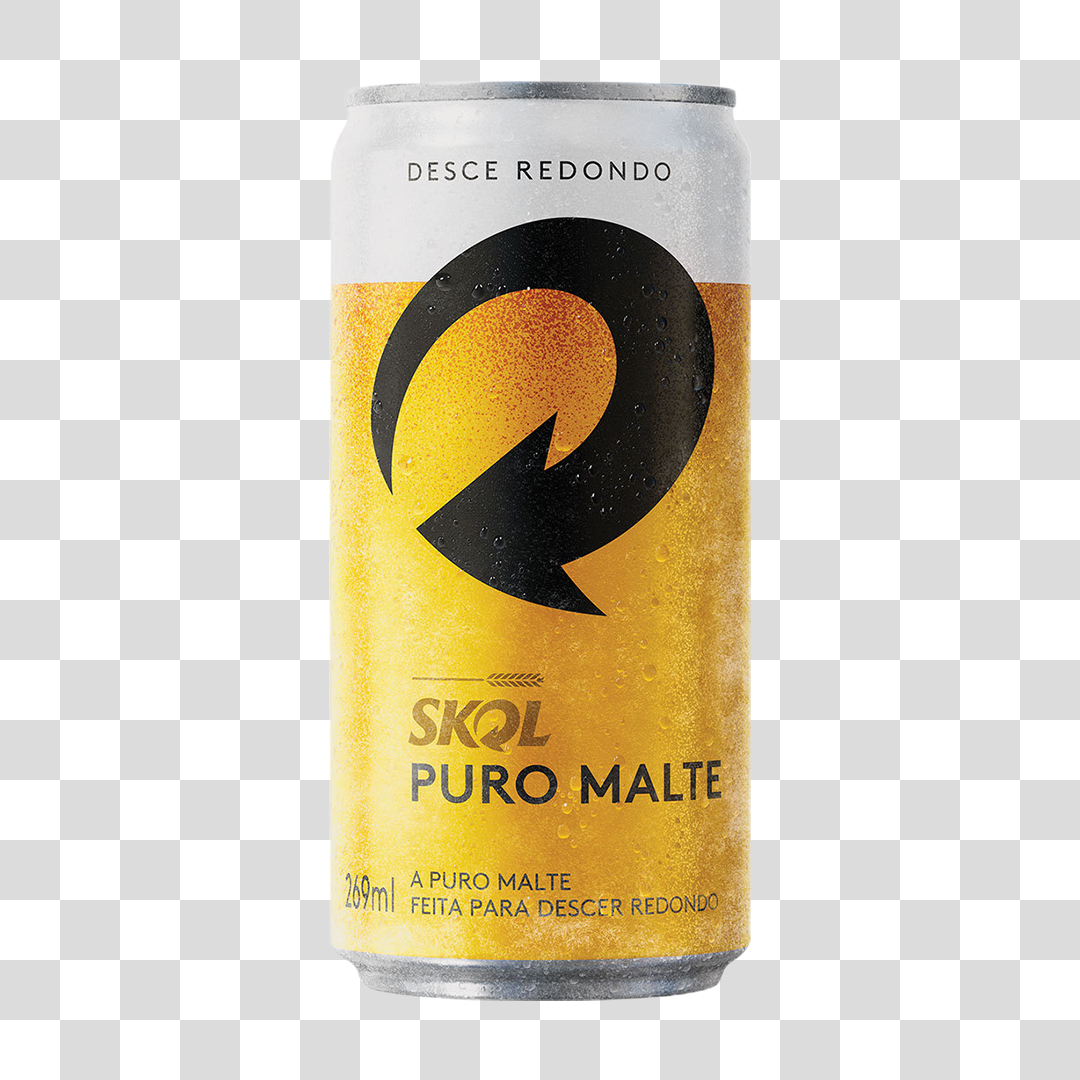 Latinha de Skol Puro Malte PNG Transparente Sem Fundo