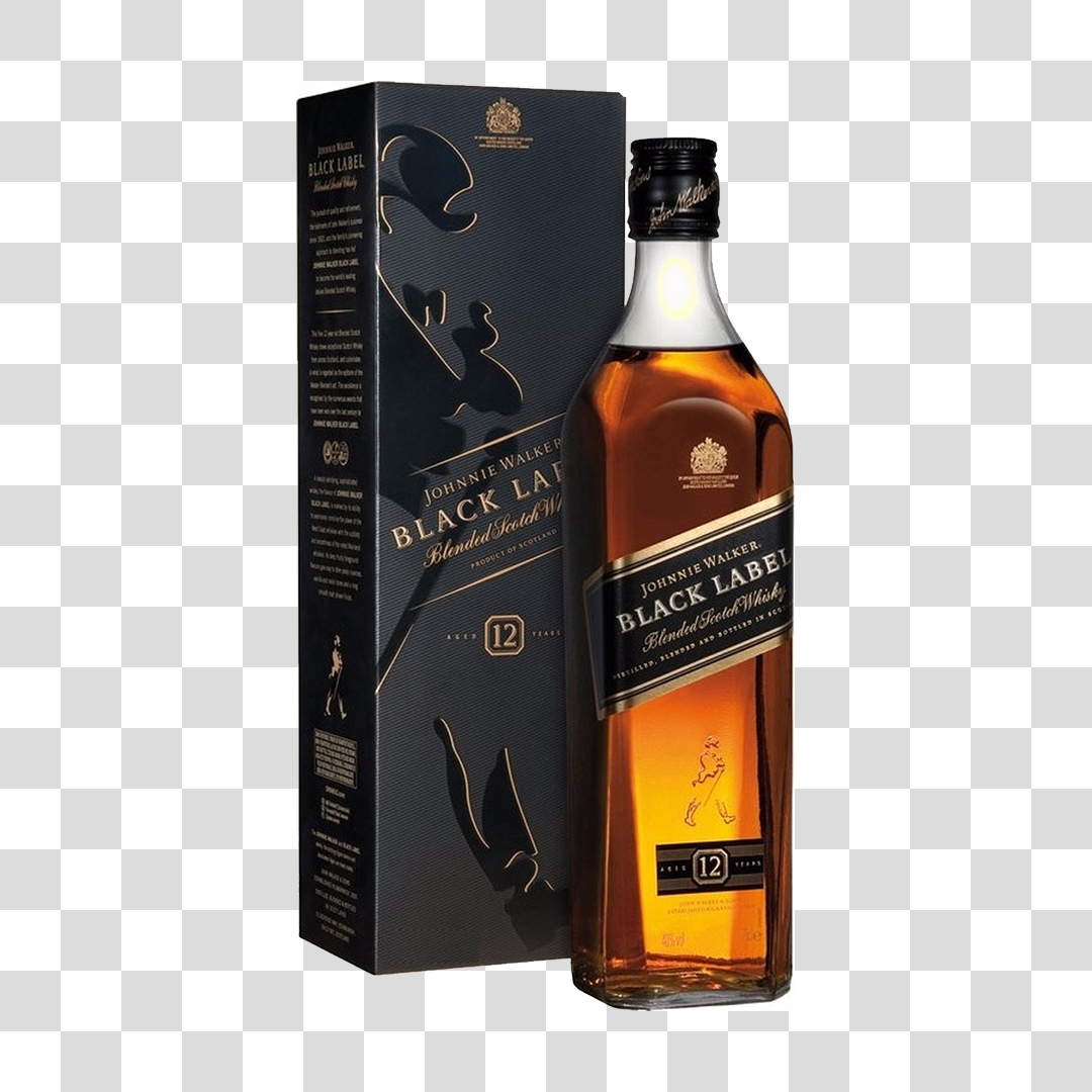 Whisky Black Label PNG Transparente Sem Fundo