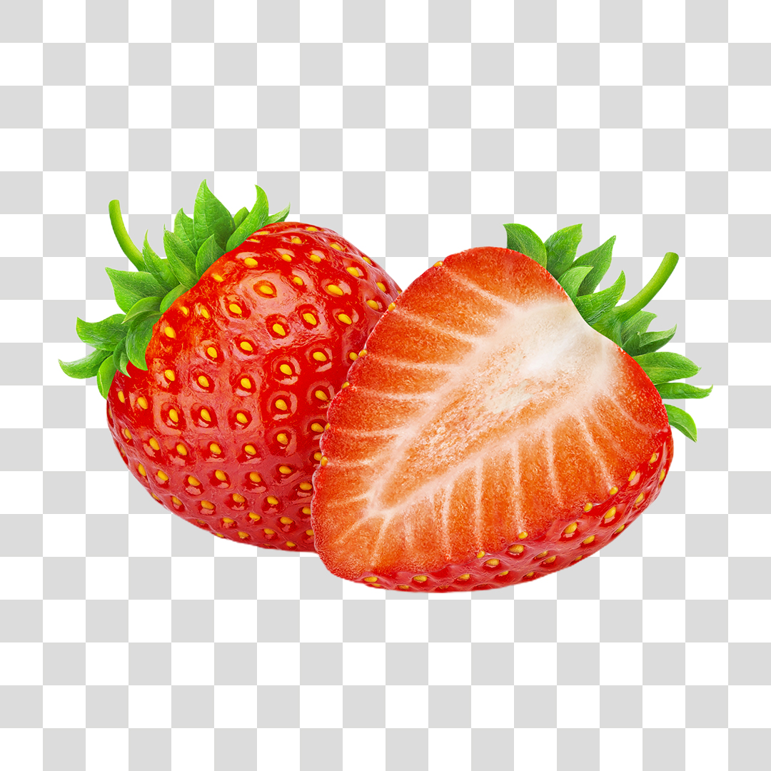 Fruta Morango PNG Transparente Sem Fundo