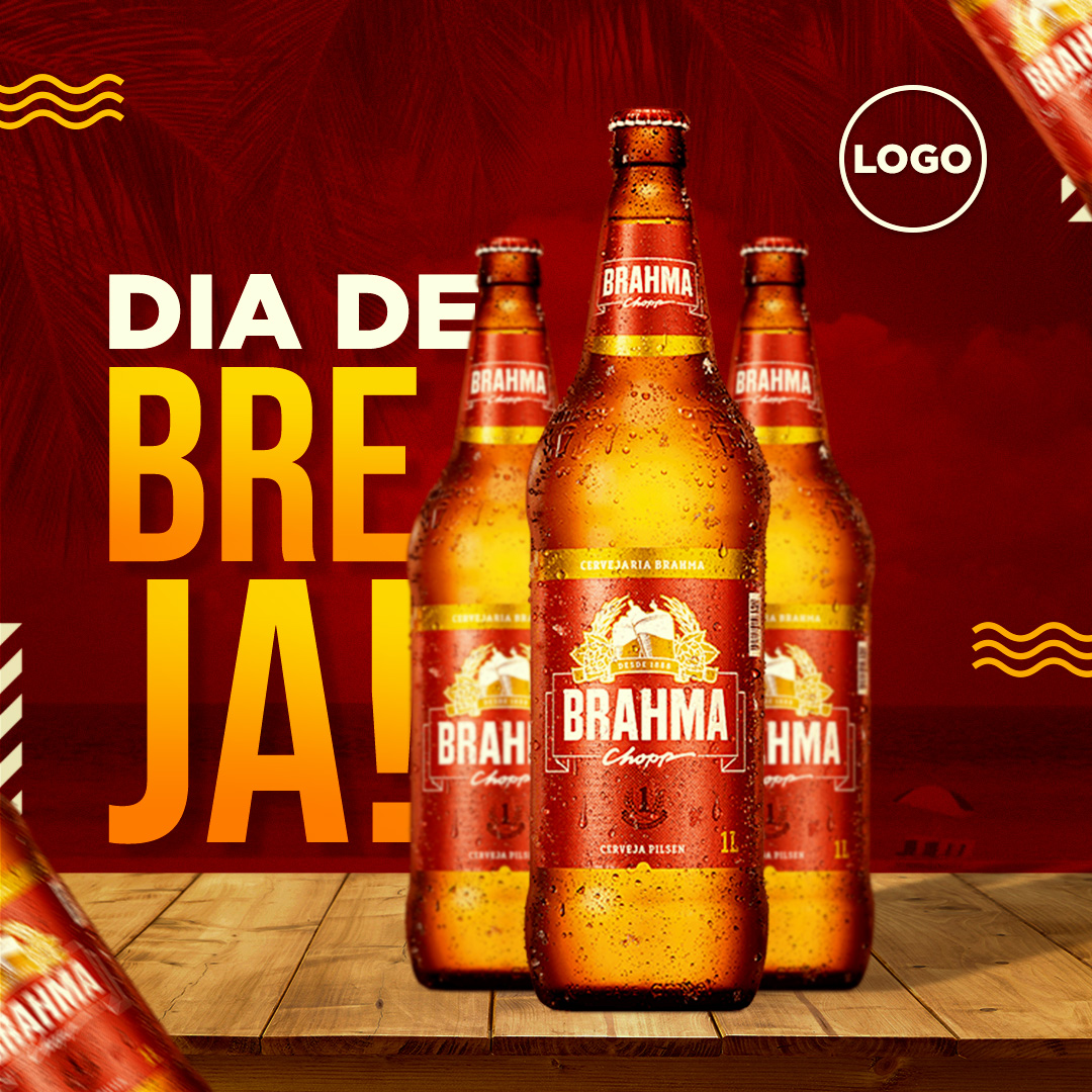 Brahma Chopp Social Media PSD Editável Cerveja Bebidas Bares