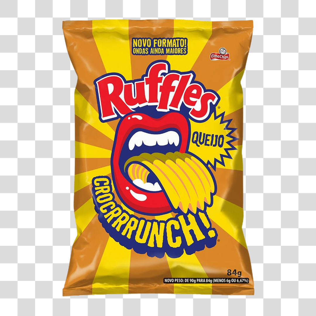 Pacote Ruffles Queijo PNG Transparente Sem Fundo