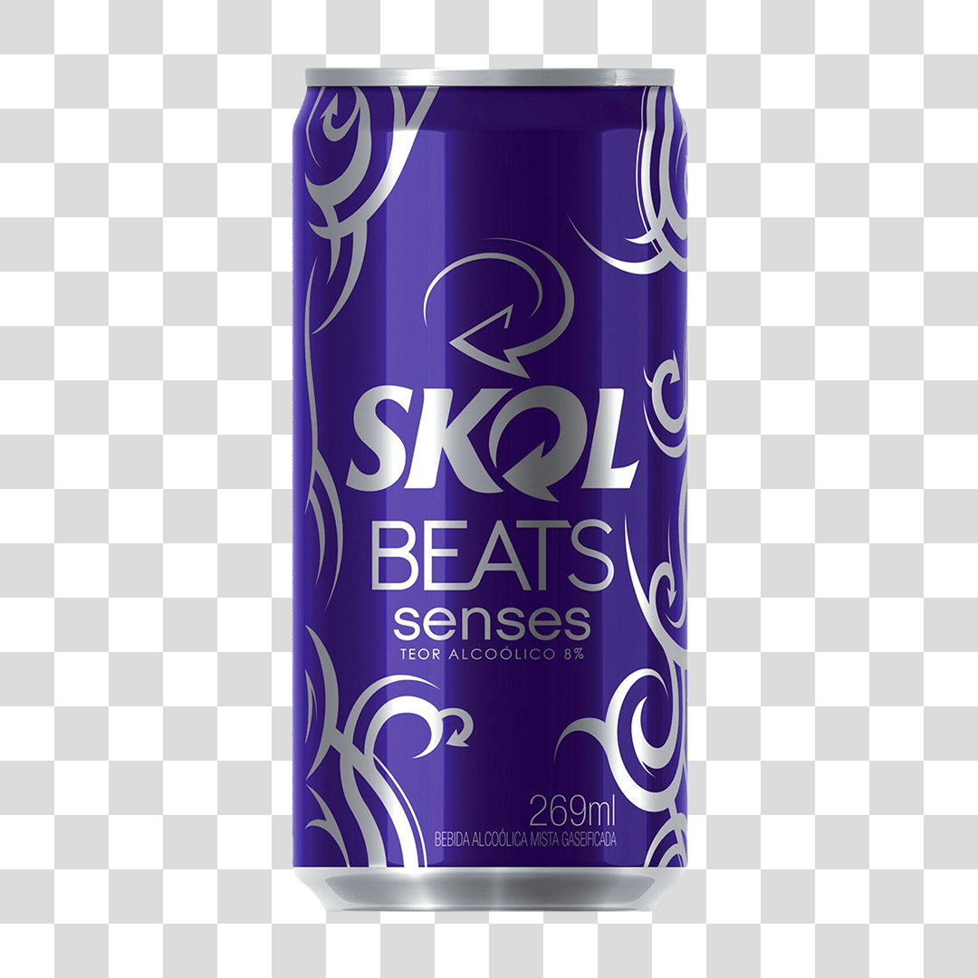 Latinha de Cerveja Skol Beats 269ml PNG Transparente Sem Fundo