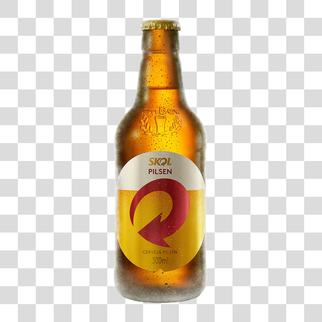 Garrafa de Cerveja Skol PNG Transparente