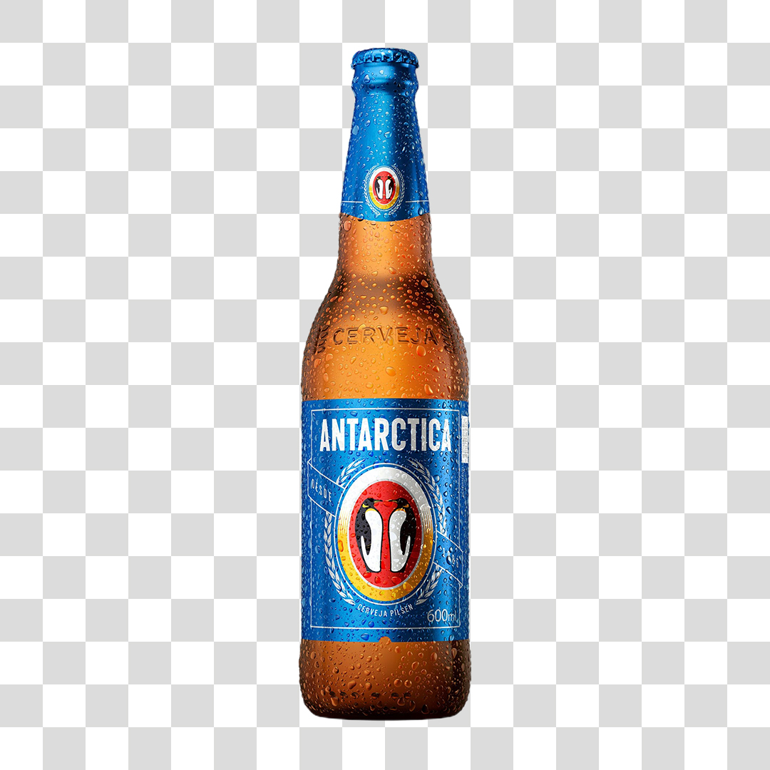 Garrafa de Cerveja Antarctica PNG Transparente Sem Fundo