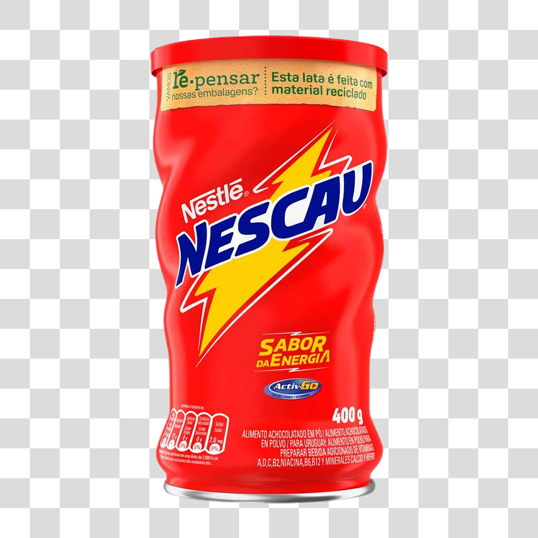 Lata de Nescau 400G PNG Transparente Sem Fundo