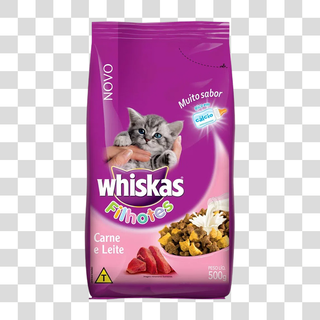 Ração Para Gatos Filhotes Whiskas PNG Transparente Sem Fundo