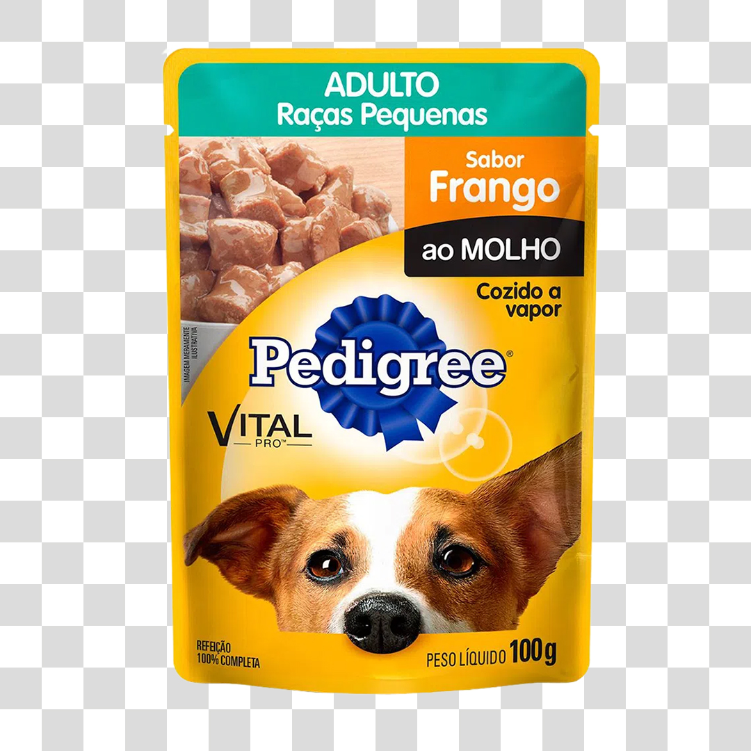 Sachê de Ração para Cachorros Pedigree PNG Transparente Sem Fundo