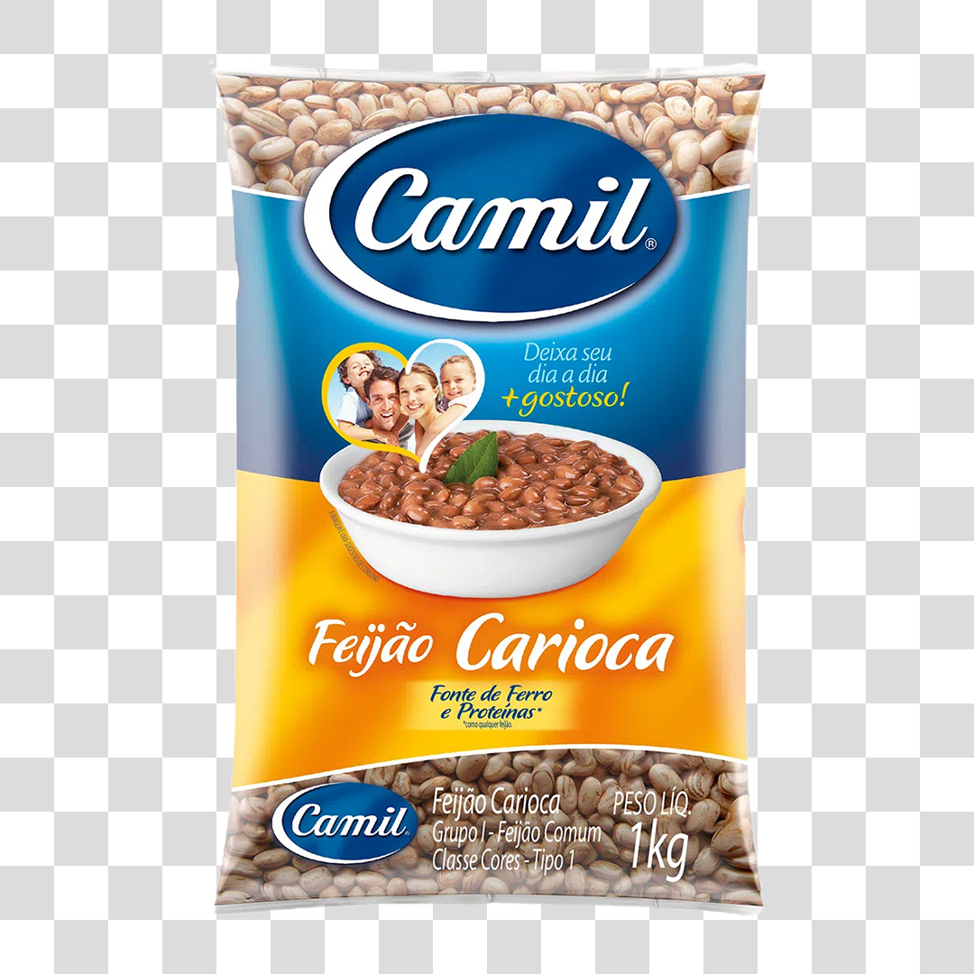 Feijão Carioca Camil PNG Transparente Sem Fundo