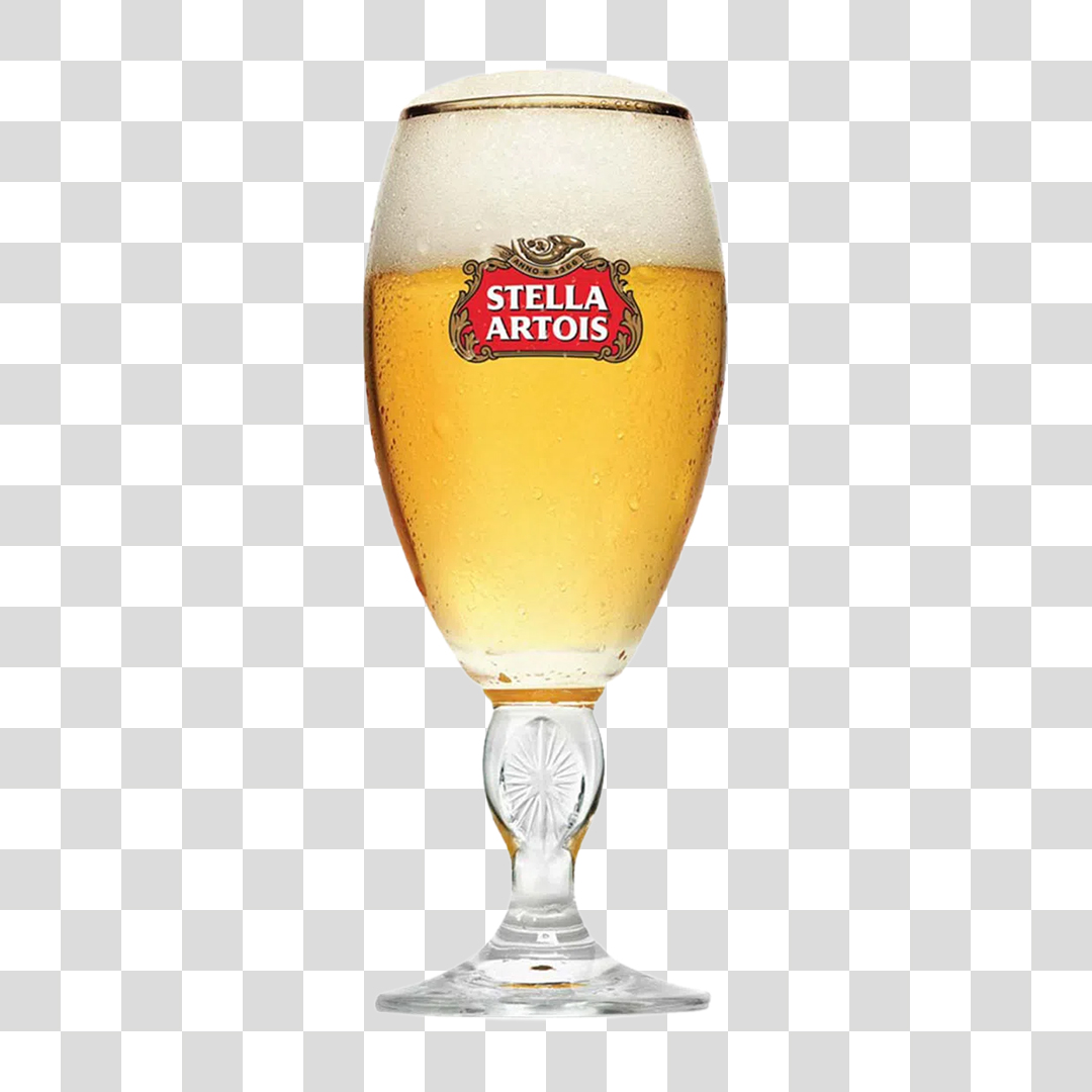 Taça de Cerveja Stella Artois PNG Transparente Sem Fundo