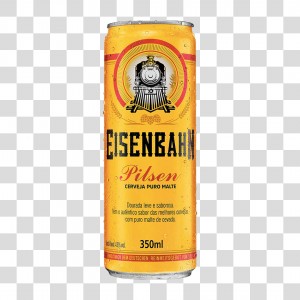 Latinha de Cerveja Eisenbahn 350ML PNG Transparente Sem Fundo