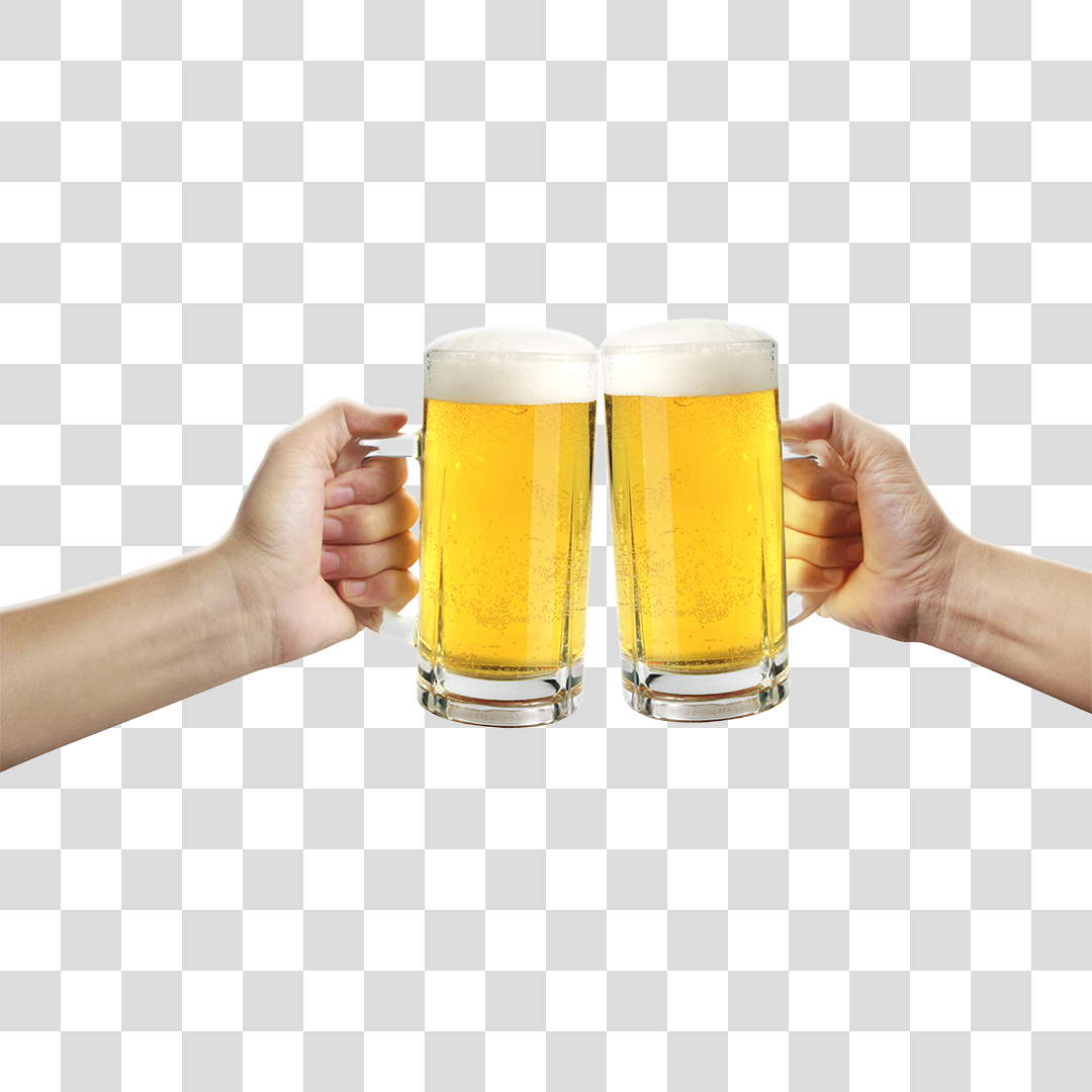 Brindando Chopp PNG Transparente Sem Fundo