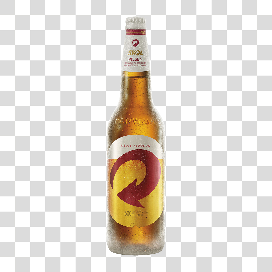 Garrafa de Cerveja Skol PNG Transparente Sem Fundo