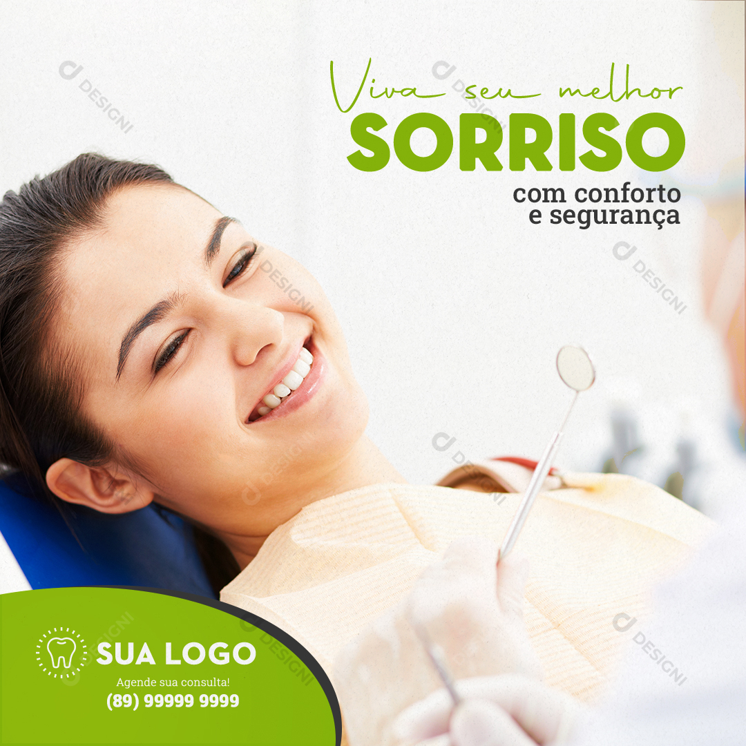 Social Media Dentista Sorriso Post PSD Editável Photoshop