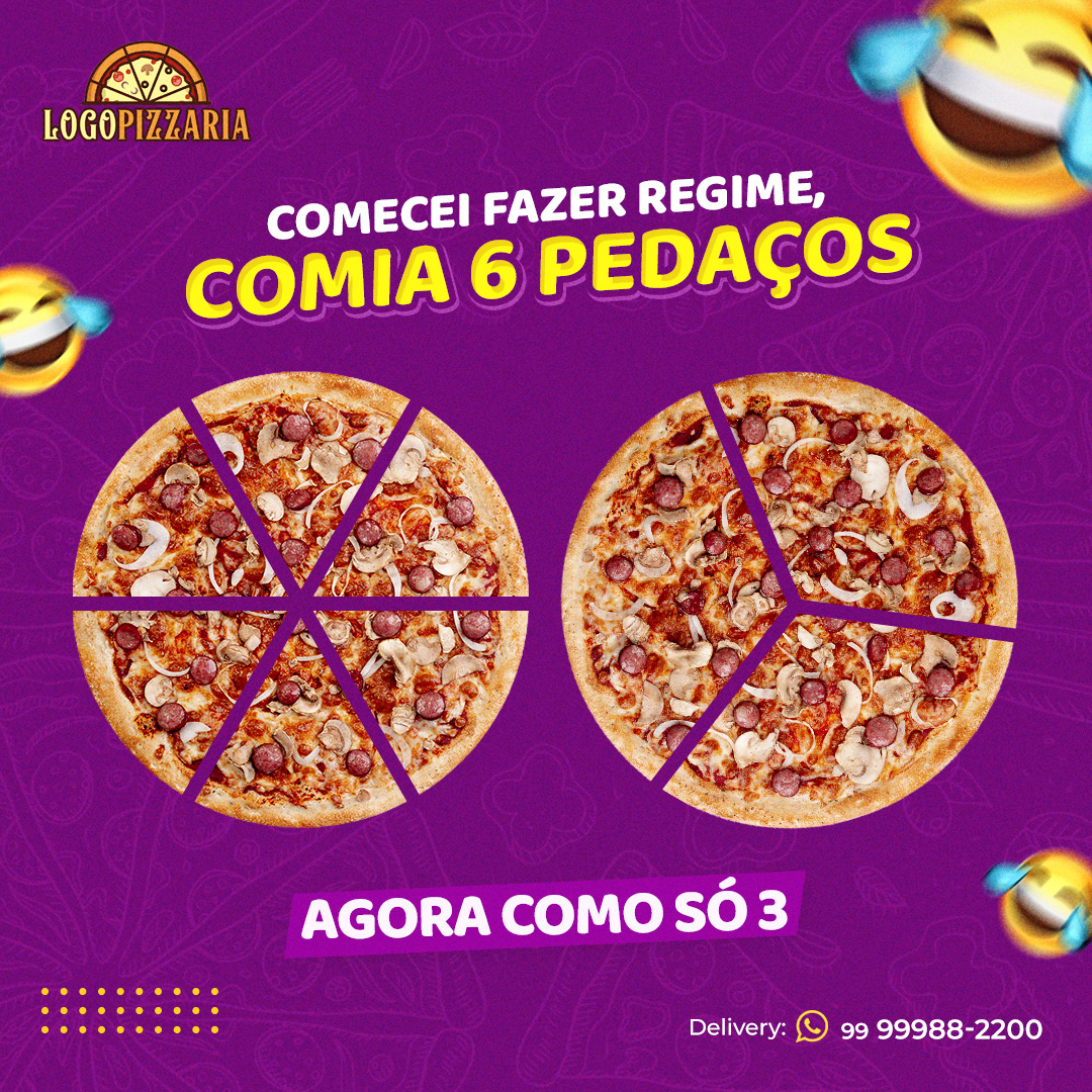 Social Media PSD Pizzaria Regime Comida Editável