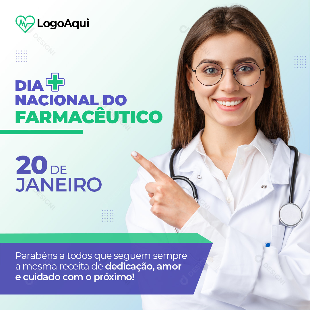 Social Media Dia do Farmacêutico PSD Post Editável