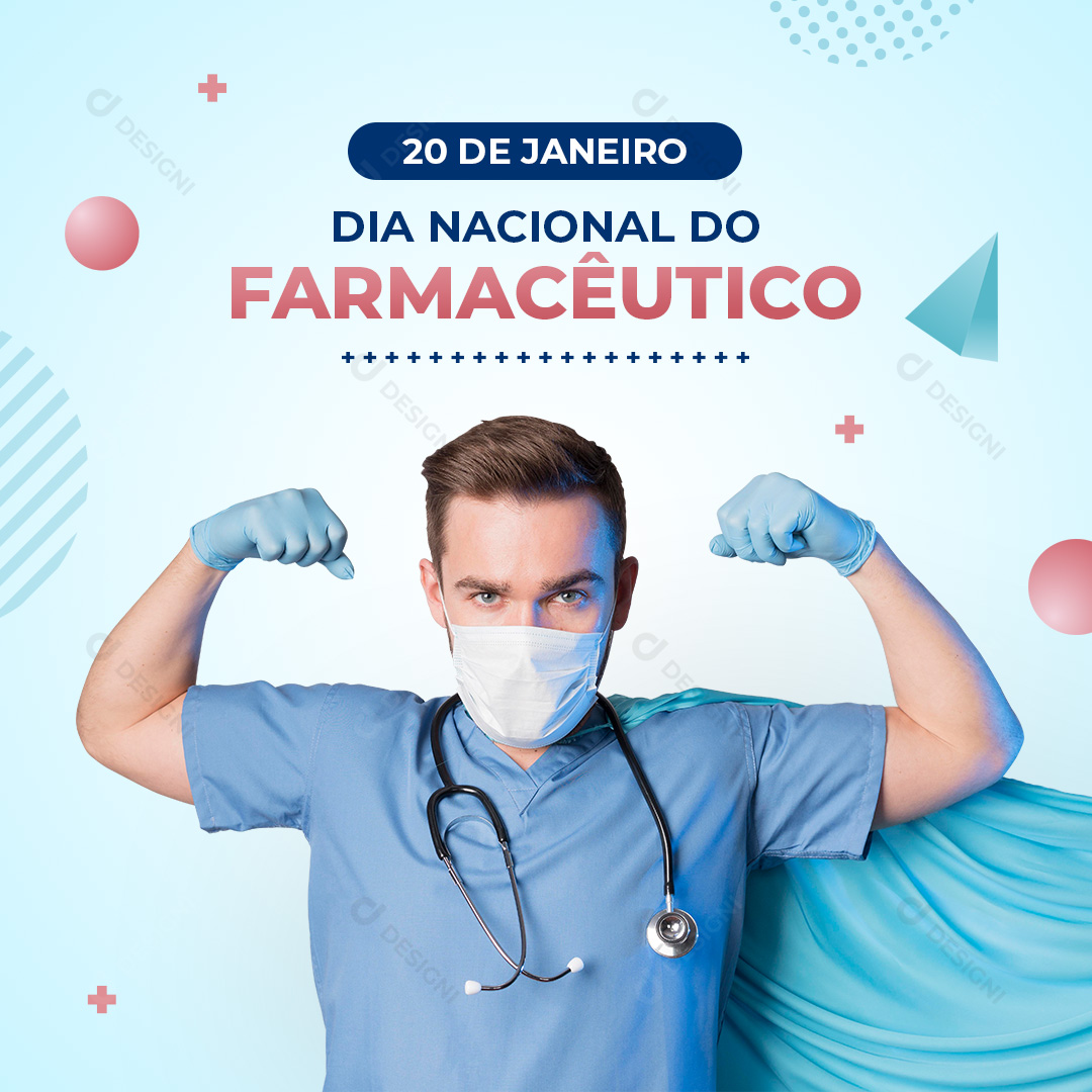 Social Media Dia do Farmacêutico PSD Post Editável