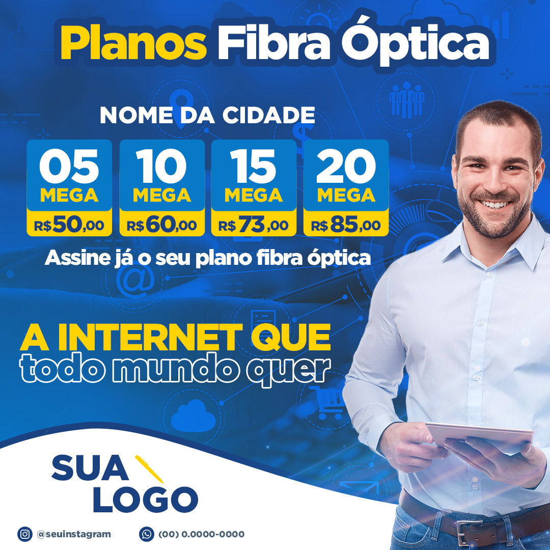 Provedor de Internet Planos Provedor Social Media PSD Editável