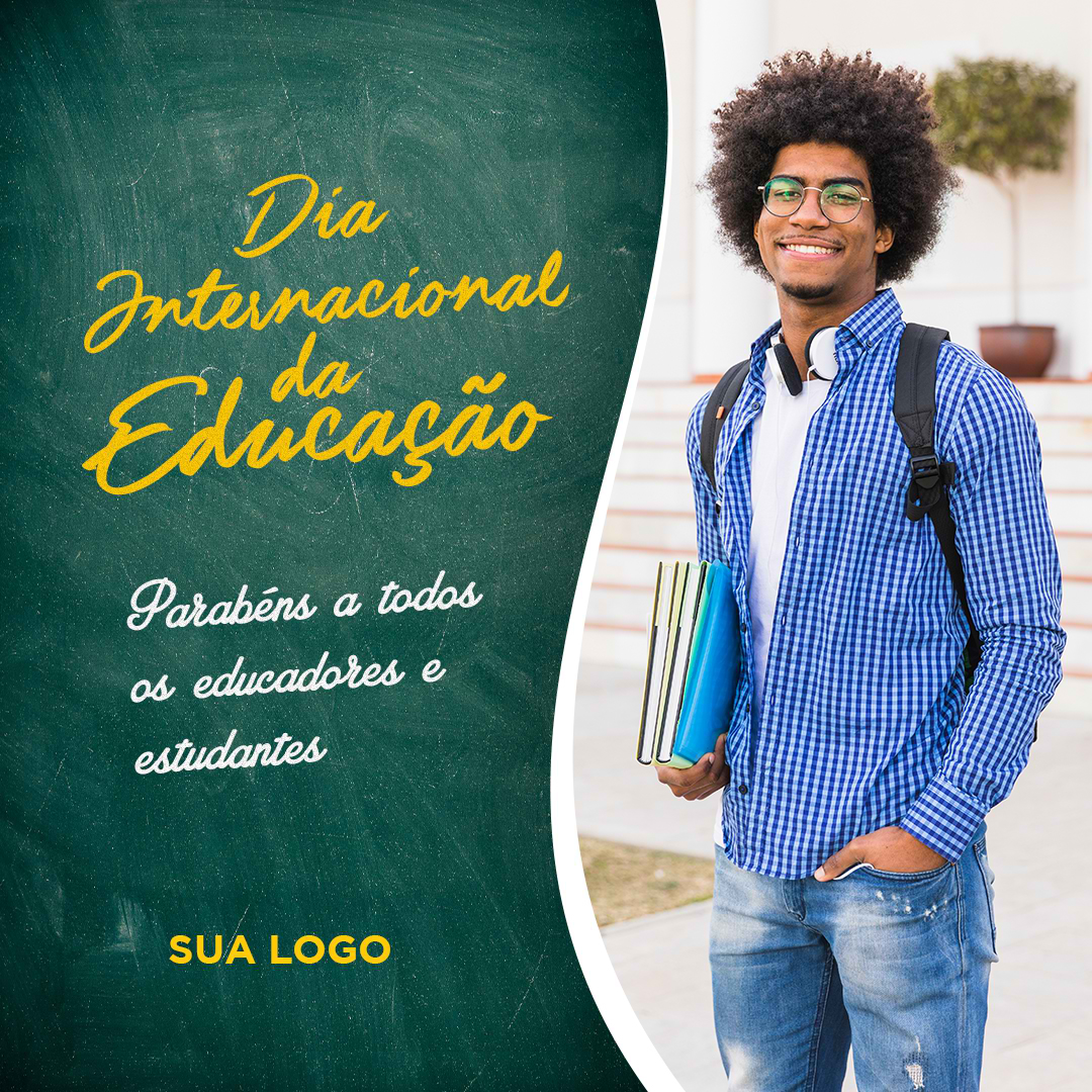 Dia Internacional da Educação PSD Editável